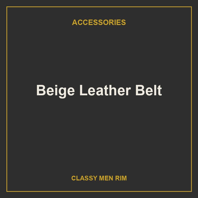 Beige Leather Belt