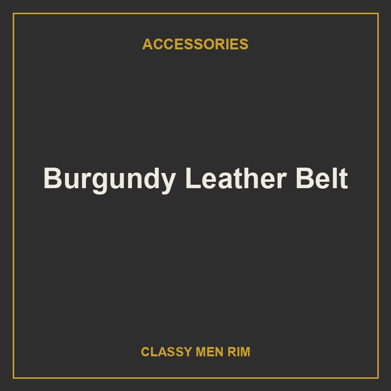 Burgundy Leather Belt