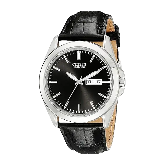 [SCRAP-1115] Citizen Quartz Mens Watch, Stainless Steel black